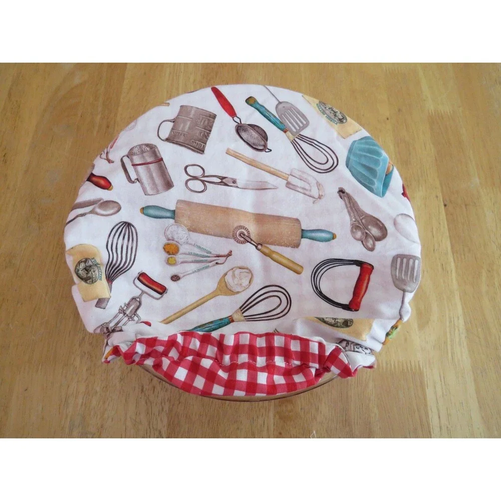 Kitchenaid Mixer Bowl Cover Reversible, Baking Supplies, Red Gingham, 4.5 QUART